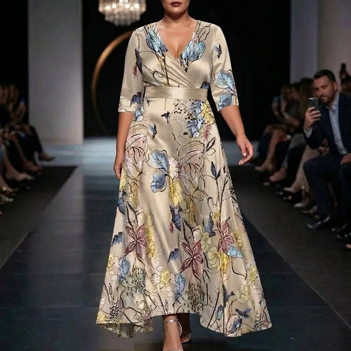 Vera | Chic Kjole med Blomsterprint