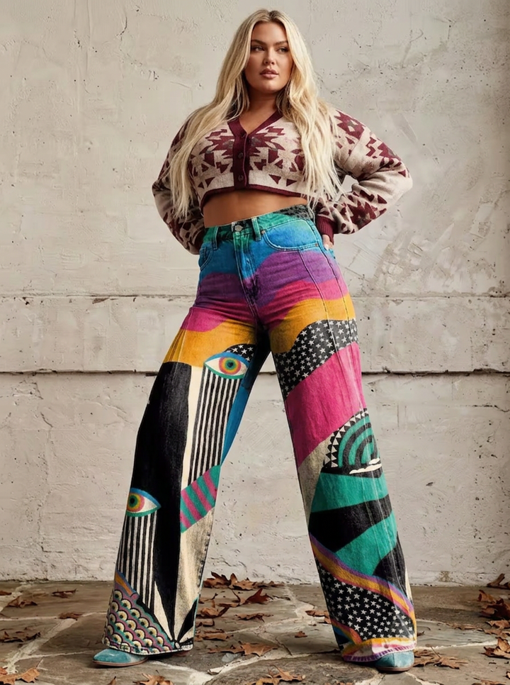 Evadne - Flared Pants Boho Chic